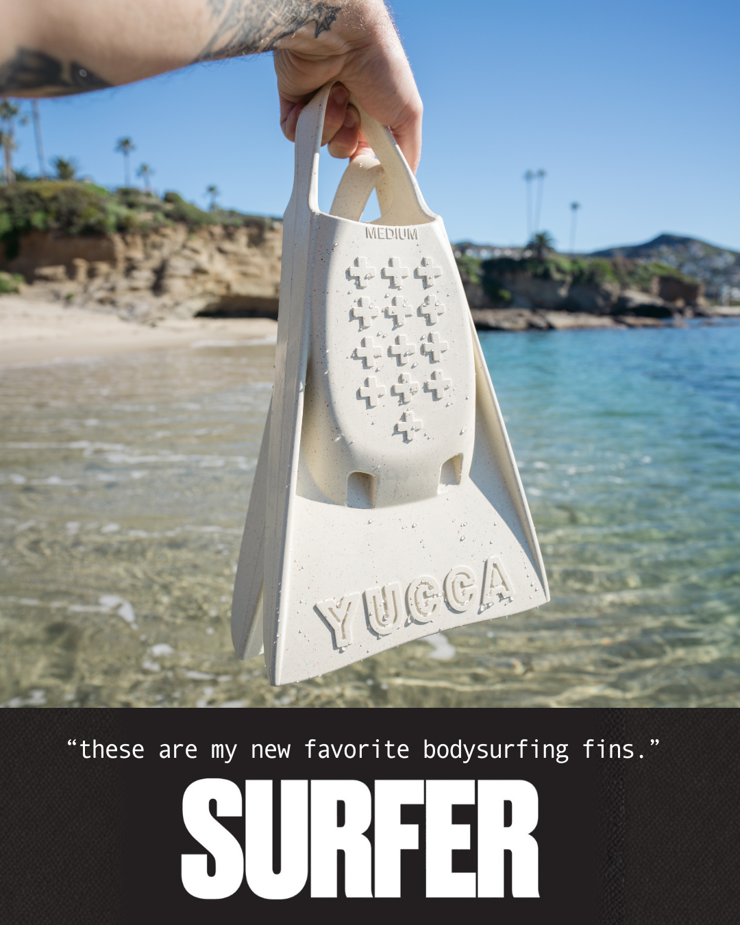 Yucca Fins Featured by Surfer as a Favorite Bodysurfing Fin